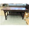 Image 1 : Brown Desk with 2 Drawers - Electrical Plug