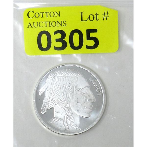 1 Oz. .999 Silver Buffalo/First Nations Round