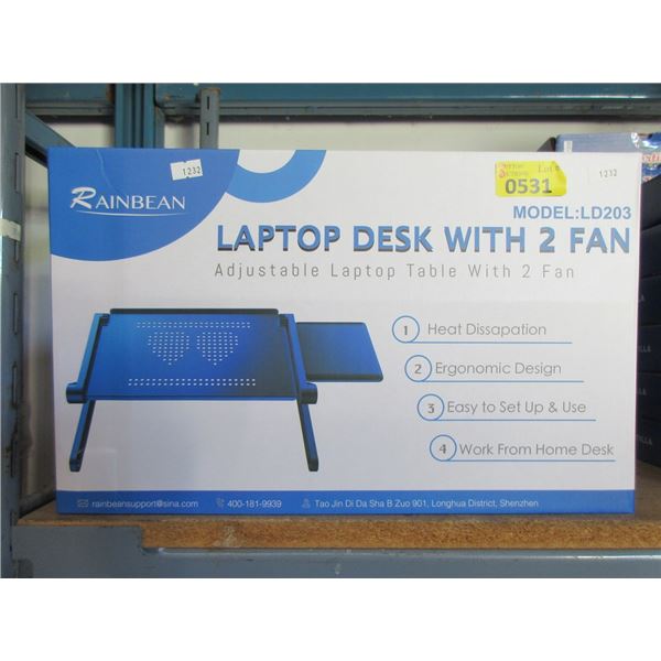 5 New Laptop Desks with 2 Fans