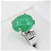 Image 2 : Base Metal Natural Jadeite & Cubic Zirconia Ring