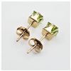 Image 4 : Yellow Gold Natural Peridot Earrings