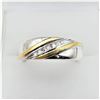 Image 1 : Sterling Silver & Gold Plated Diamond Ring