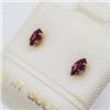 Image 2 : Yellow Gold Natural Enhanced Ruby Earrings