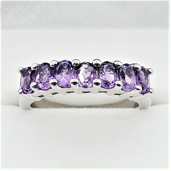 Sterling Silver Natural Amethyst Ring