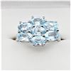 Image 2 : Sterling Silver Natural Blue Topaz Ring