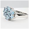 Image 3 : Sterling Silver Natural Blue Topaz Ring