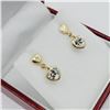 Image 3 : Yellow Gold Cubic Zirconia Heart Earrings