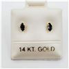 Image 1 : Yellow Gold Natural Sapphire Earrings