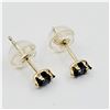 Image 4 : Yellow Gold Natural Sapphire Earrings