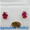 Image 1 : Yellow Gold Natural Enhanced Ruby Earrings