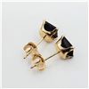 Image 5 : Yellow Gold Natural Garnet Stud Earrings