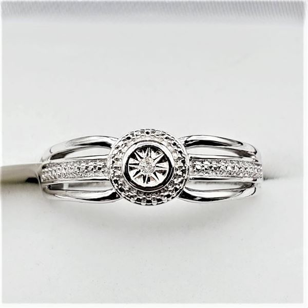 Sterling Silver Diamond Ring