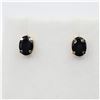Image 1 : Yellow Gold Natural Sapphire Earrings