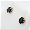 Image 2 : Yellow Gold Natural Sapphire Earrings