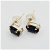 Image 4 : Yellow Gold Natural Sapphire Earrings
