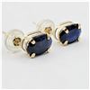 Image 5 : Yellow Gold Natural Sapphire Earrings
