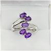 Image 1 : Sterling Silver Natural Amethyst Ring