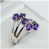 Image 4 : Sterling Silver Natural Amethyst Ring