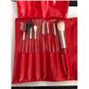 Image 1 : Red. 7 Piece Makeup Brush Set