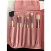 Image 1 : Pink. 7 Piece Makeup Brush Set