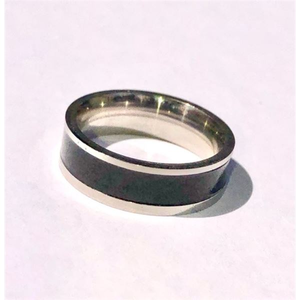 Titanium Black Inlay Ring