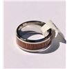 Image 1 : Wood Inlay Stainless Steel Ring