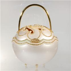 Handmade Ostrich Egg Handbag Gold Plating (ACT-005)