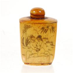 Kamasutra Chinese Bone Snuff Bottle (ANT-196)