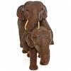 Image 2 : Loving Elephants Handcarved in Teak  (CLB-112)