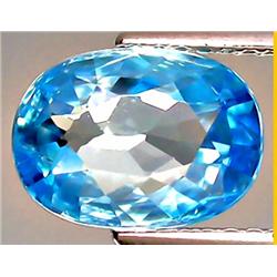 3.02ct VERY RARE Flashing Top Sea Foam Blue Zircon Cambodia vvs RETAIL $2850 (GEM-4081)