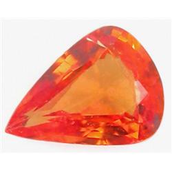 .79 ct VERY RARE Wonderful  Orange Sapphire Pear VVS  RETAIL $1800 (GEM-4142)