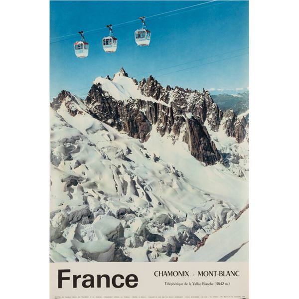 SKI CHAMONIX MONT BLANC TRAVEL POSTER