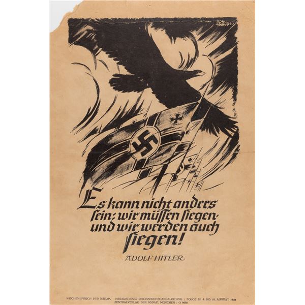 ADOLF HITLER QUOTE WOCHENSPRUCH