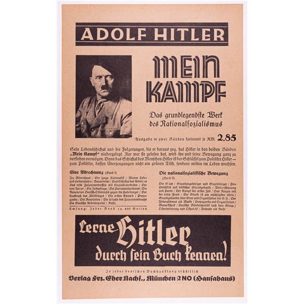 HITLER MEIN KAMPF ADVERTISING POSTER
