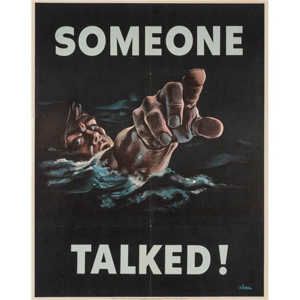 WWII SOMEONE TALKED POSTER