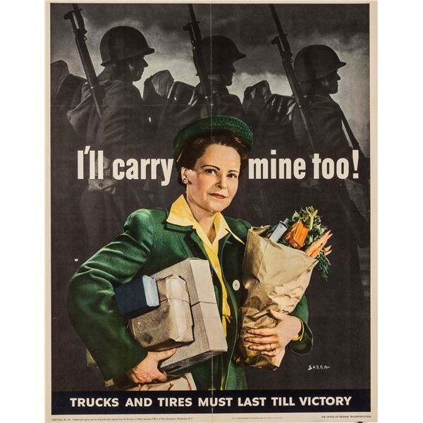 I'LL CARRY MINE TOO VALENTINO SARRA POSTER