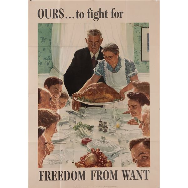 NORMAN ROCKWELL FREEDOM FROM WANT POSTER