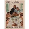 Image 1 : NORMAN ROCKWELL FREEDOM FROM WANT POSTER
