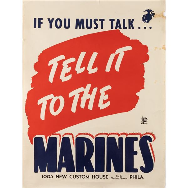 WWII TELL IT TO THE MARINES POSTER