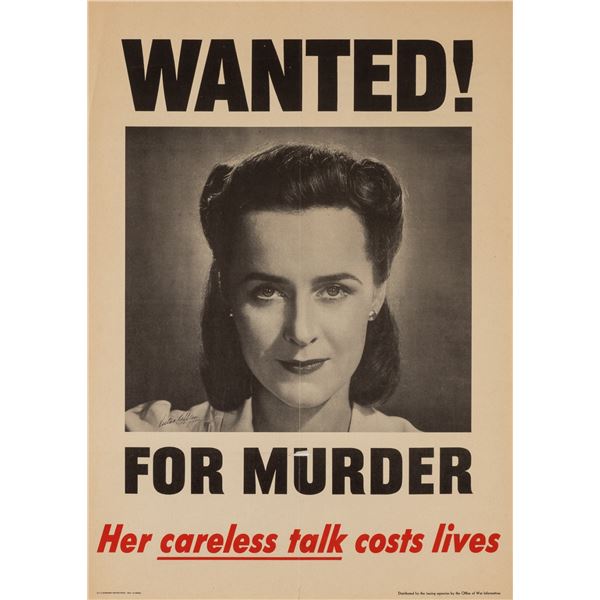 WANTED FOR MURDER WWII POSTER