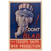Image 1 : WWII DONT BLAB POSTER