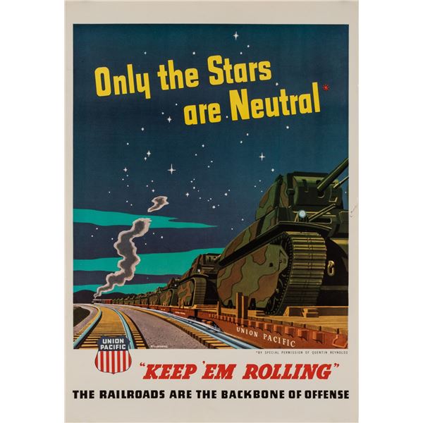 WWII UNION PACIFIC RAILROAD POSTER