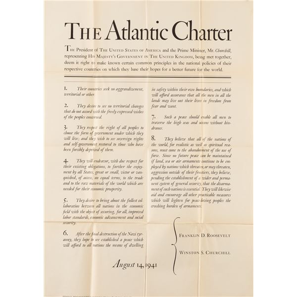 WWII THE ATLANTIC CHARTER