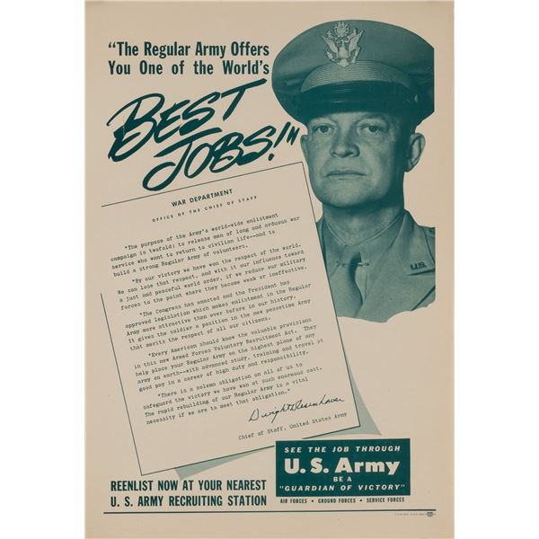 US ARMY EISENHOWER RECRUITMENT POSTER