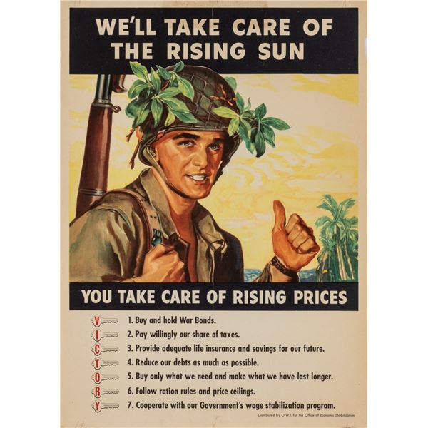 WE'LL TAKE CARE OF THE RISING SUN POSTER