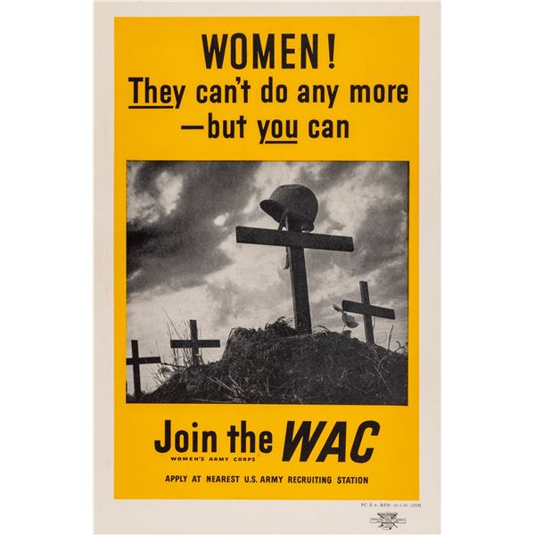 JOIN THE WAC WOMEN'S ARMY CORPS RECRUITMENT POSTER