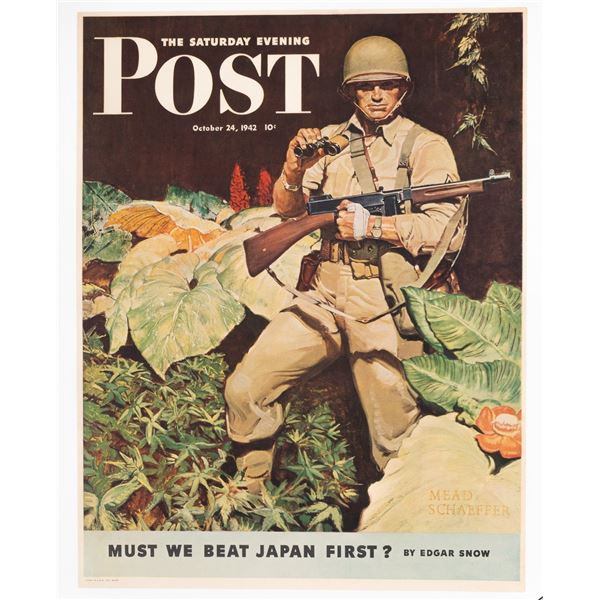 WWII BEAT JAPAN POSTER MEAD SCHAEFFER