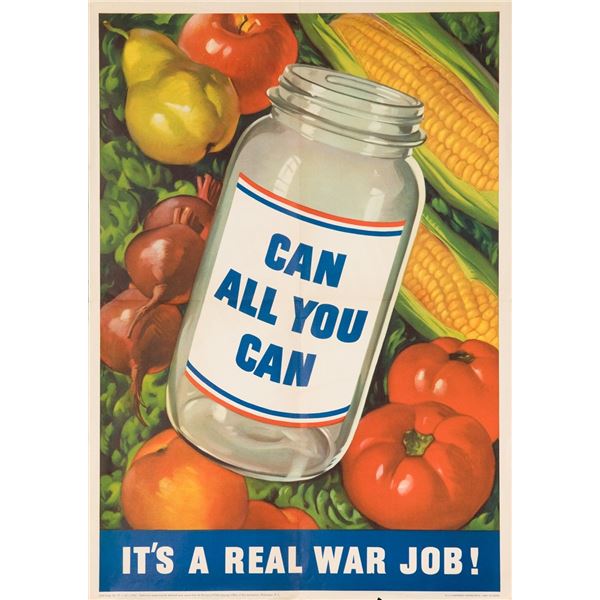 CAN ALL YOU CAN IT'S A REAL WAR JOB FOOD POSTER