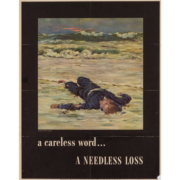 A CARELESS WORD POSTER ANTON OTTO FISCHER