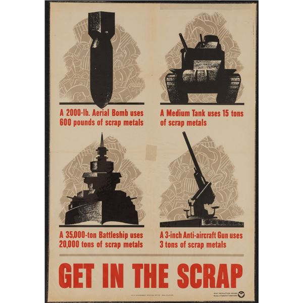 WWII GET IN THE SCRAP POSTER